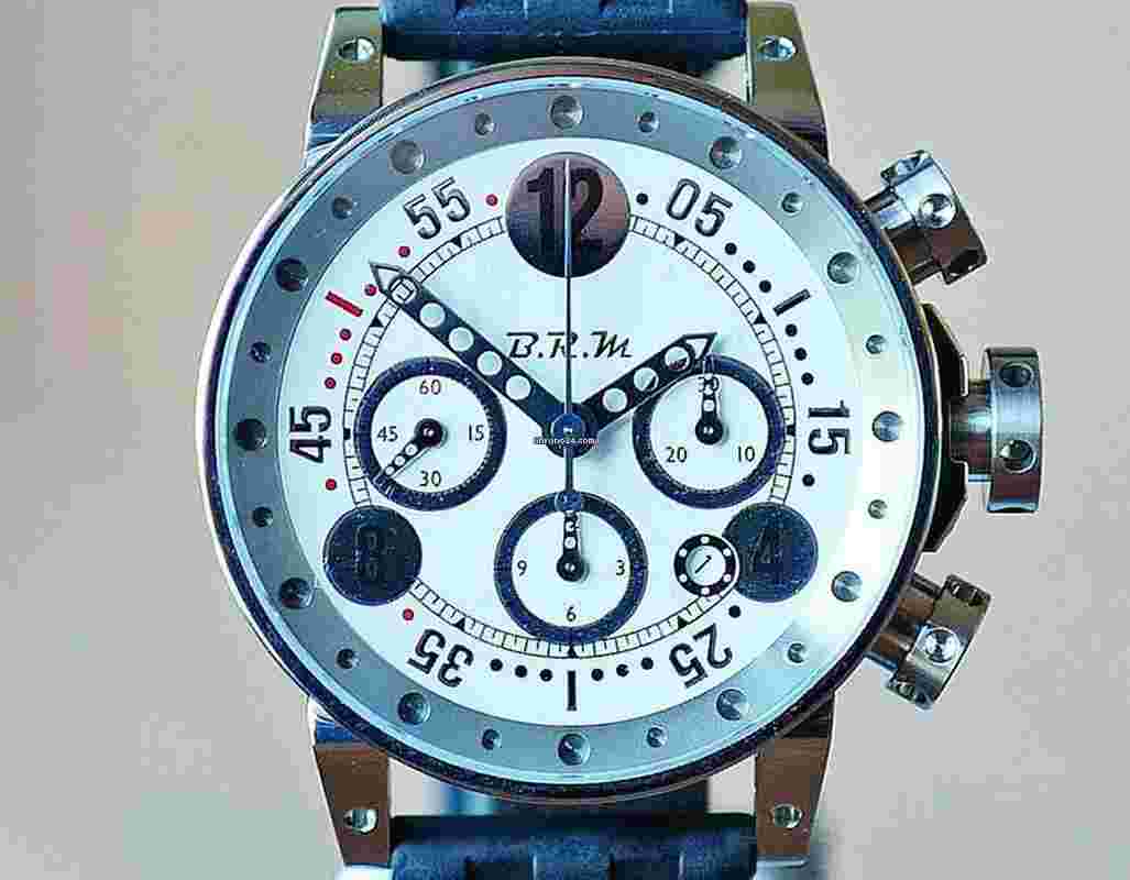 B.R.M V12-44
Automatic Date Chronograph White & Silver 44MM