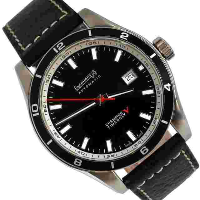 Eberhard & Co. Champion V
                           
                                 Time Only 41031 CP Black Dial Full Set Like New 2014