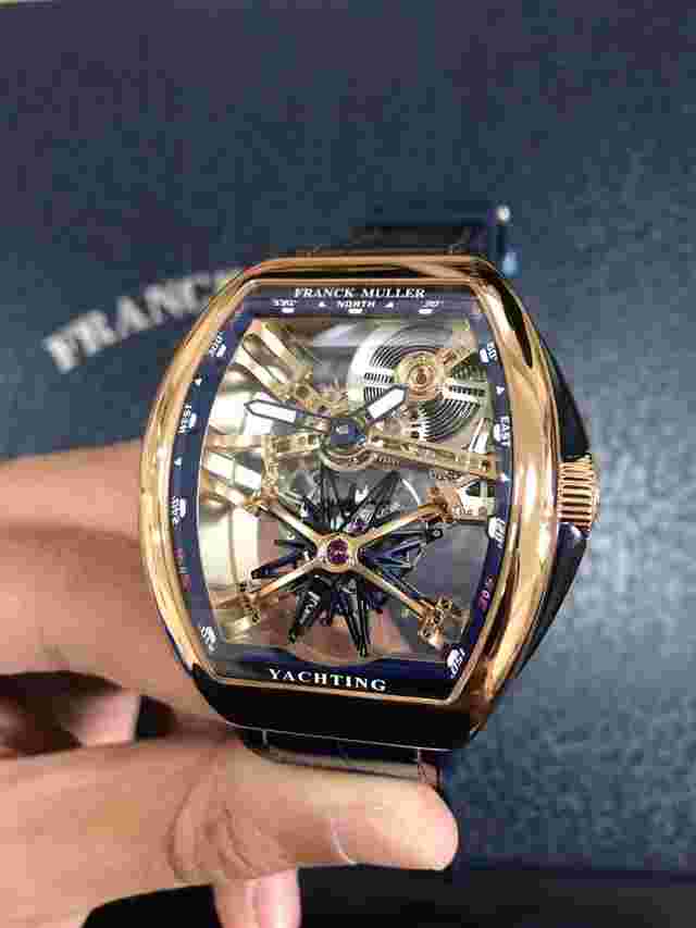 Franck Muller Vanguard (2026 New) Vanguard Yachting Skeleton Tourbillon Rose Gold