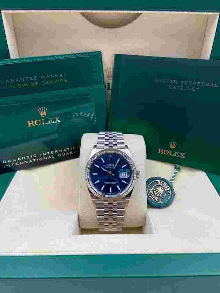 Rolex Datejust 36
36mm Blue Dial Fluted Bezel Jubilee 126234 Unworn 2024