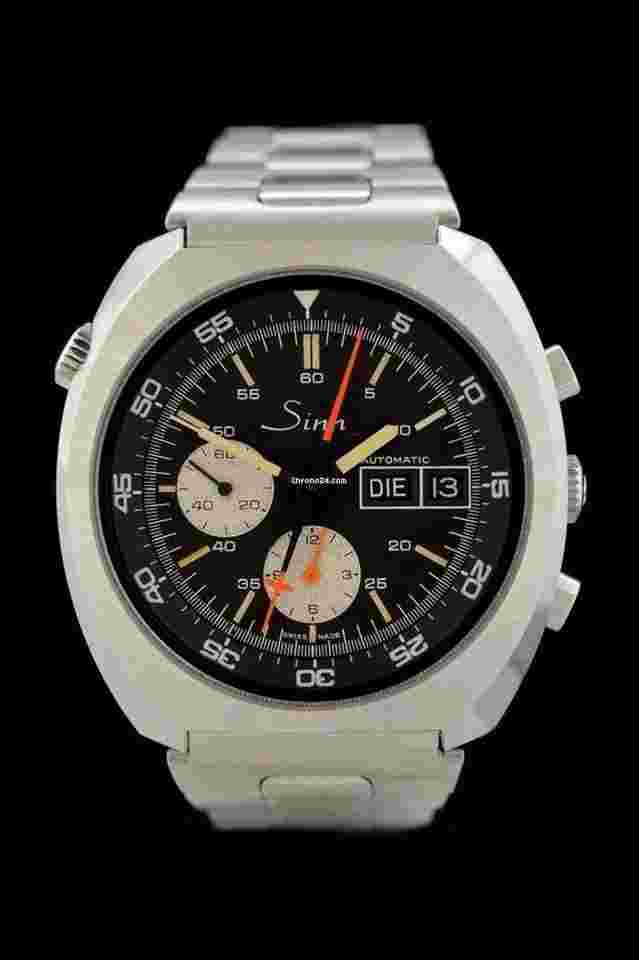 Sinn
                           
                                 142B Weltraumchronograph - Ref. 140-42 - Kaliber Lemania 5100 - Tritium - B Version/Sehr selten - Sinn Box & Hauszertifikat - Jahr ca. 1986/1987 - AAW