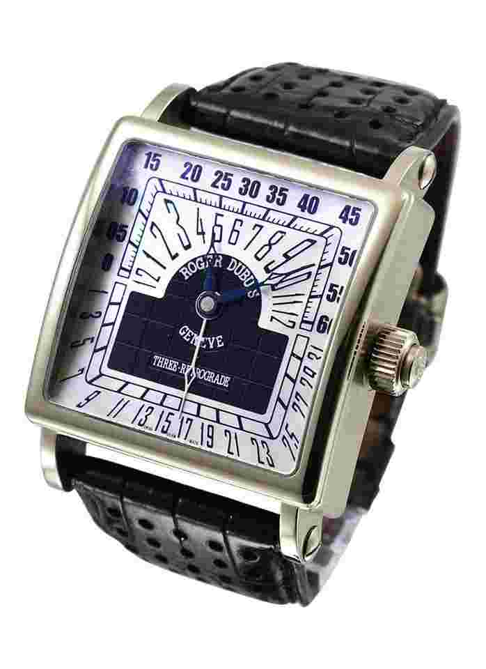 Roger Dubuis Golden Square
40mm Triple Retrograde White Gold with MOP Dial on Deployant buckle