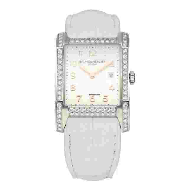 Baume & Mercier Hampton
                           
                                 M0A10025 Diamonds Rectangle Steel Quartz Ladies Watch