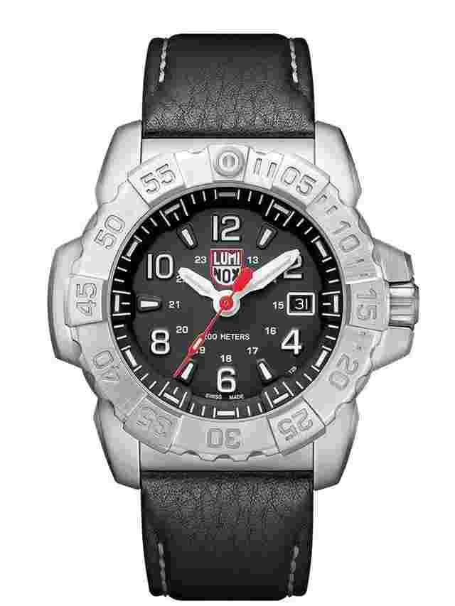 Luminox
                           
                                 Navy Seal XS.3251 Black Dial Stainless Steel Leather Quartz Mens Watch