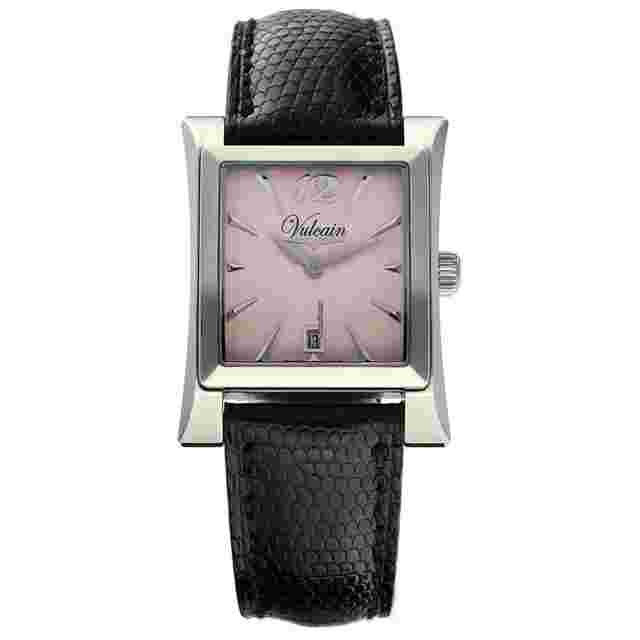Vulcain
                           
                                 Vulcanova 600120G85BAO901 Pink Dial Steel Square Quartz Women's Watch