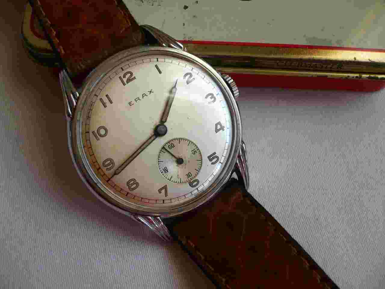 Erax is a vintage very rare and beautiful Swiss watch from the 1940s