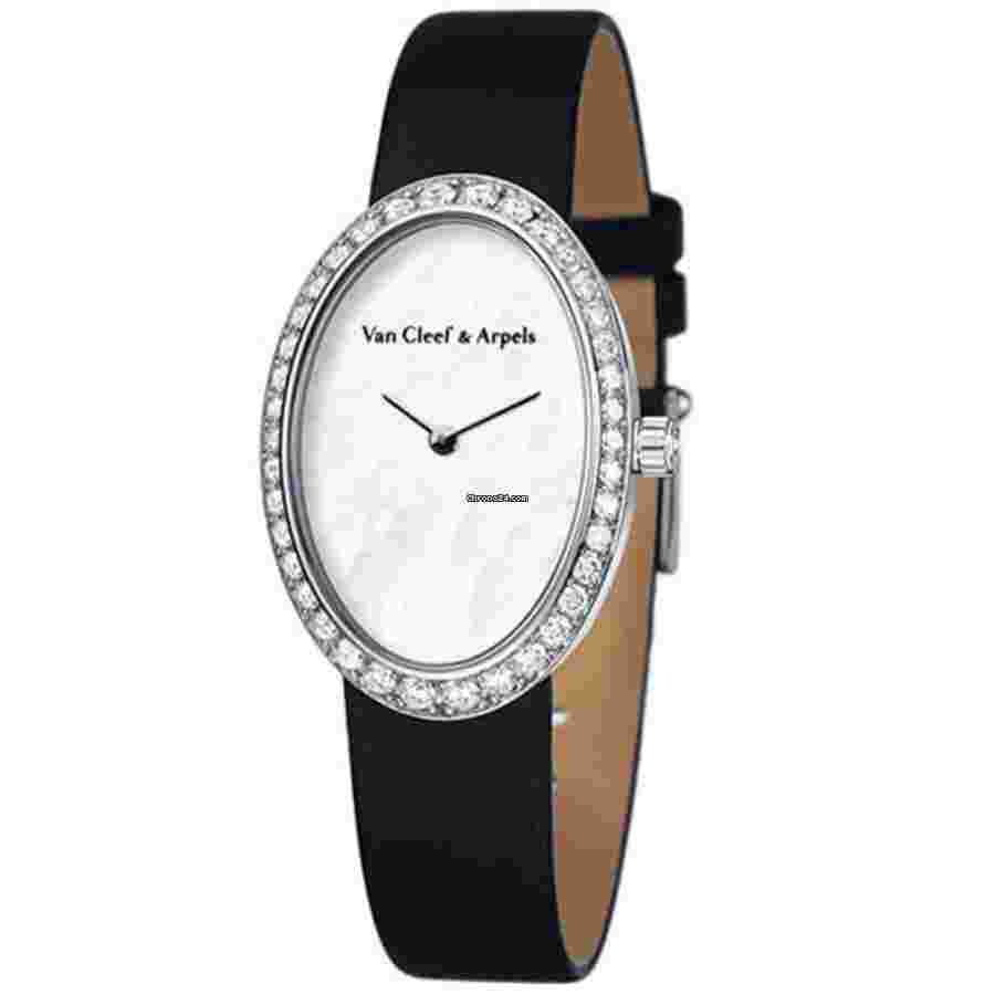 Van Cleef & Arpels
                           
                                 Timeless WJWF01I9 White Gold with Black Satin Watch 2024