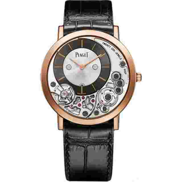 Piaget Altiplano
                           
                                 G0A39110 Rose Gold with Black Alligator Leather Watch 2018