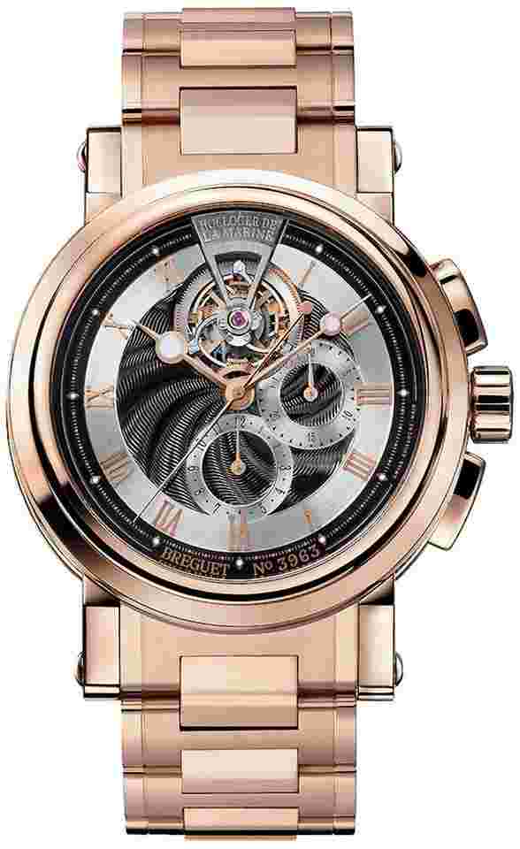 Breguet Marine
                           
                                 II Tourbillon Chronograph 42mm in R/G on Bracelet 5837BR.92.RM0