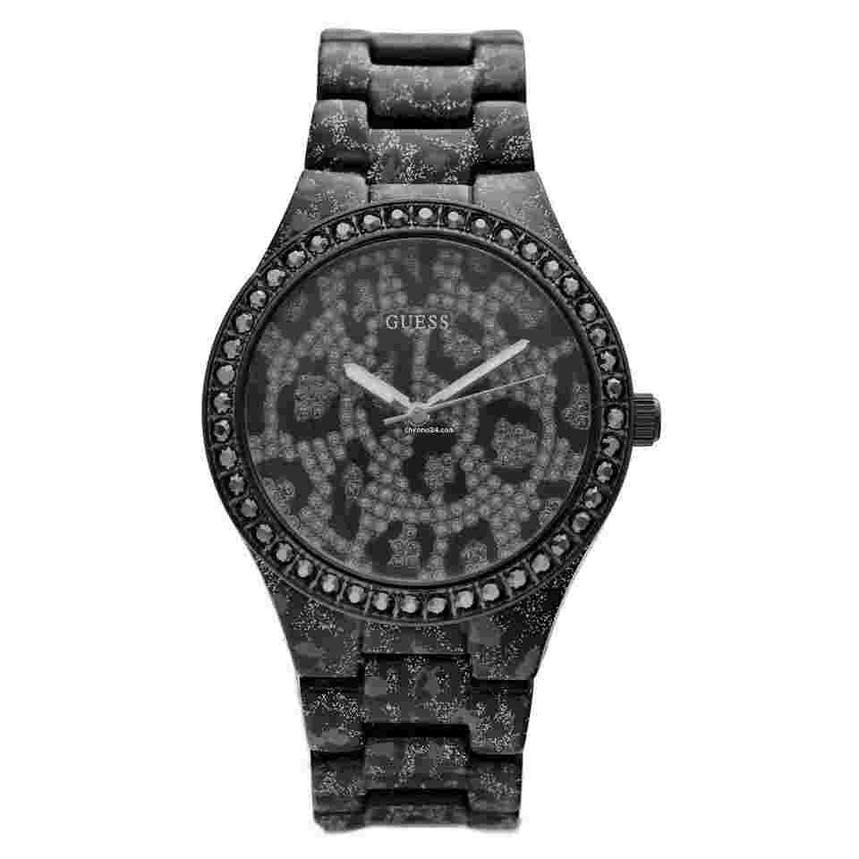 Guess
                           
                                 W0015L1 Steel Case Resin Band Seductive Leopard Print Quartz Women's Watch