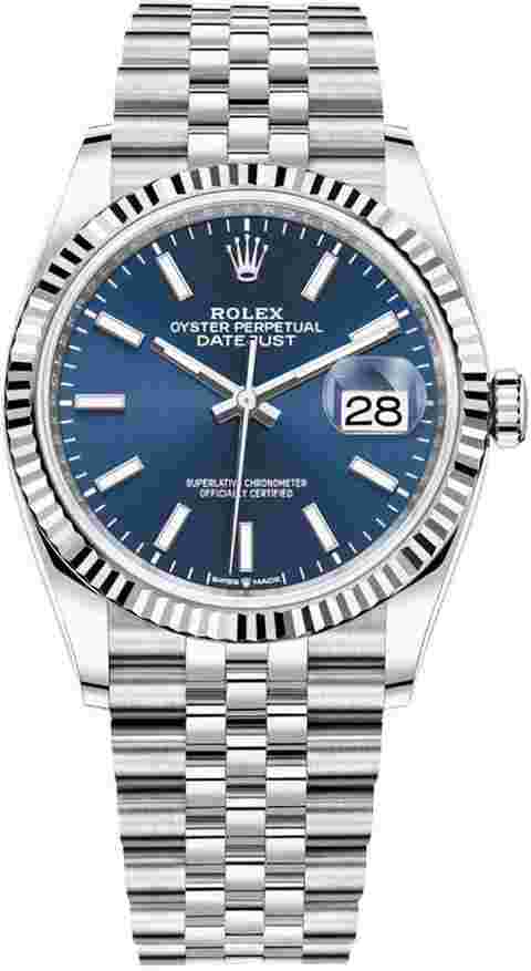 Rolex Datejust 36
36mm Stainless Steel 126234 Blue Index Jubilee