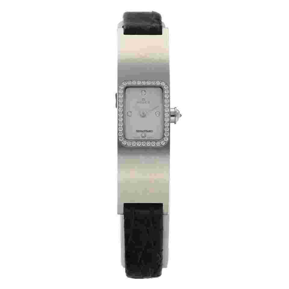 Milus
                           
                                 Eridana ERI007 Steel Diamonds Rectangle Leather Quartz Women's Watch