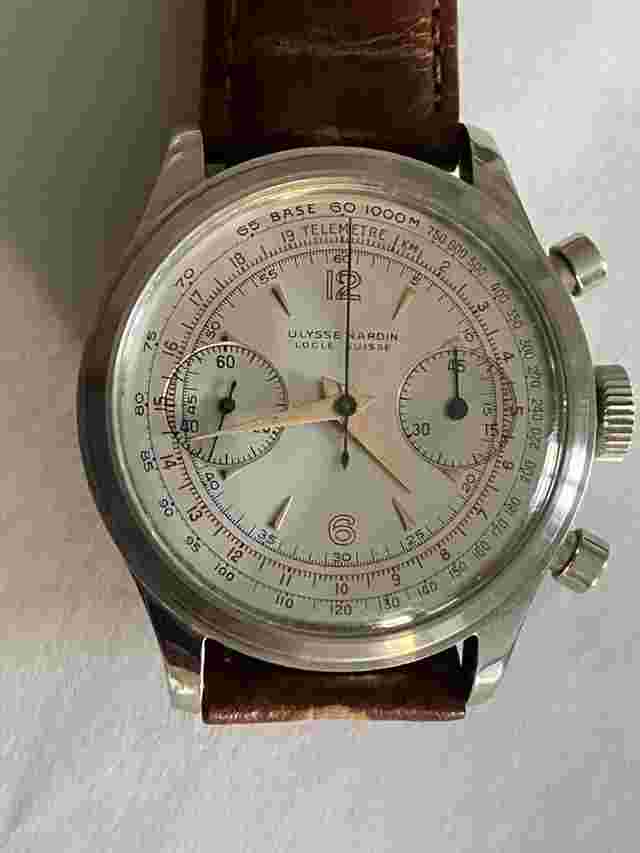 Ulysse Nardin
                           
                                 Vintage Jumbo Step Case Waterproof Chronograph Ultra Rare in Stainless Steel