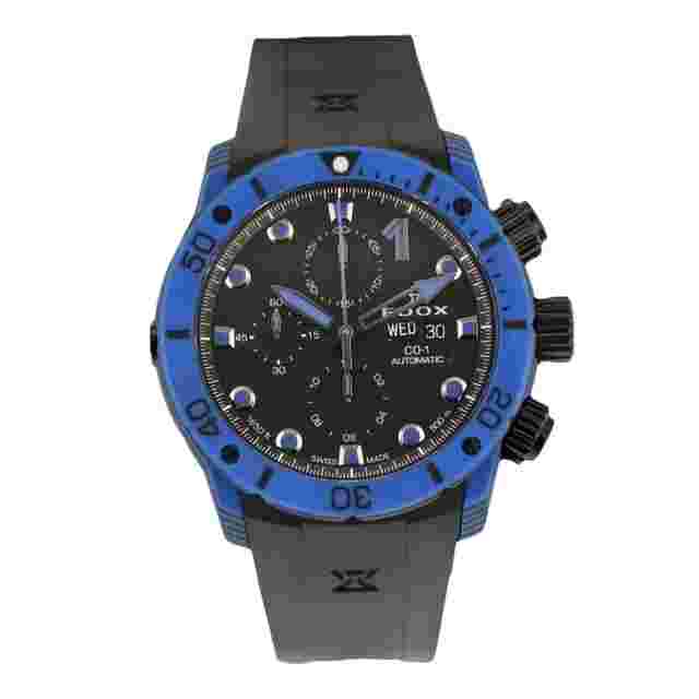 Edox CO-1 Blue Carbon Chronograph Automatic