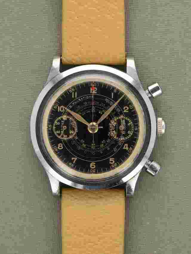 Cyma
                           
                                 Clamshell-Case 'Oversized Gilt' Chronograph