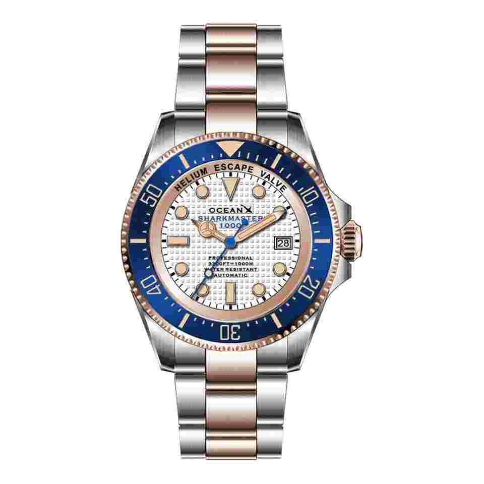 OceanX Sharkmaster 1000 44mm Automatic Men's Diver Watch WR1000m Diver SMS1053