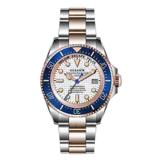 OceanX Sharkmaster 1000 44mm Automatic Men's Diver Watch WR1000m Diver SMS1053