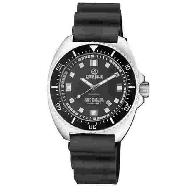 Deep Blue
                           
                                 Star 1000 Vintage 45mm SW200 Automatic Men's Diver Watch Black