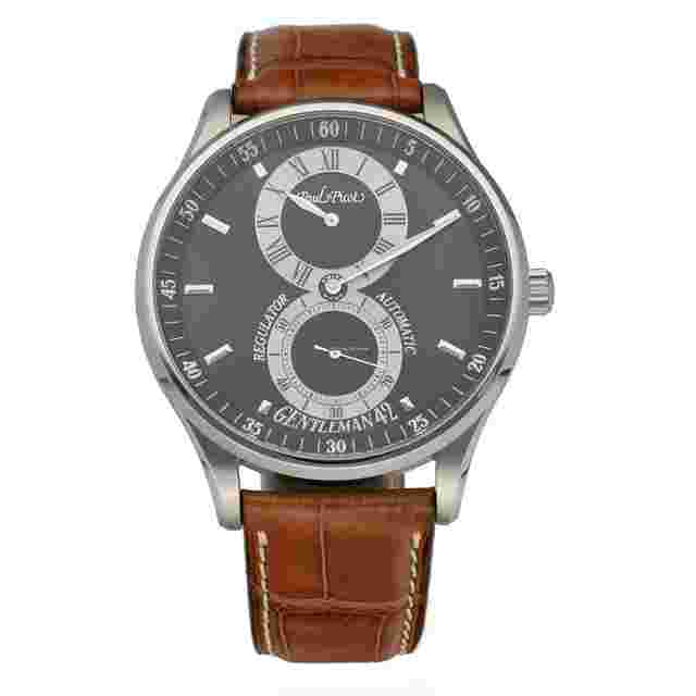 Paul Picot Gentleman
                           
                                 4114 Gentleman 42 Regulator Steel 42mm Leather Automatic Men's Watch