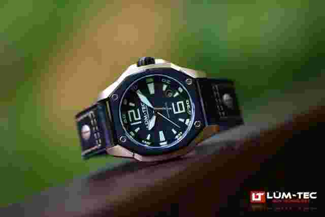 Lüm-Tec
                           
                                 Lum-Tec V6 Men Watch 44mm Automatic Black Leather Two Straps 100m WR