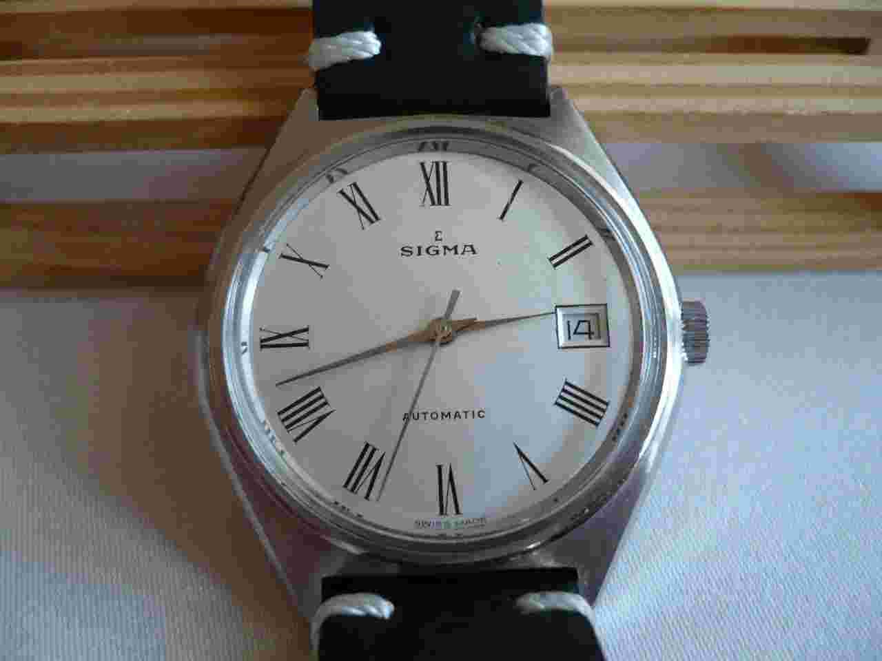 Sigma is an extremely rare Swiss automatic watch from the 1980s