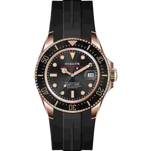 OceanX Sharkmaster 600 Automatic Men's Diver Watch 44mm Black Dial SMS600-01