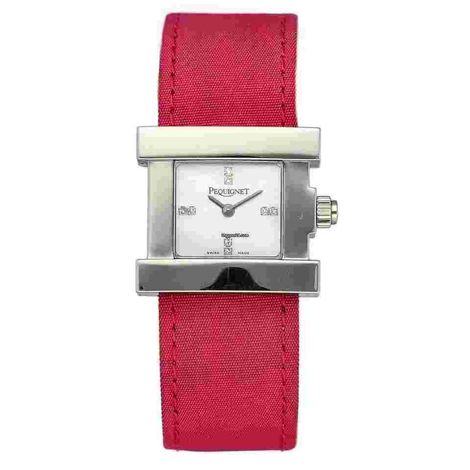 Pequignet
                           
                                 359 Sorella Steel 25 mm MOP Diamonds Pink Satin Quartz Women's Watch