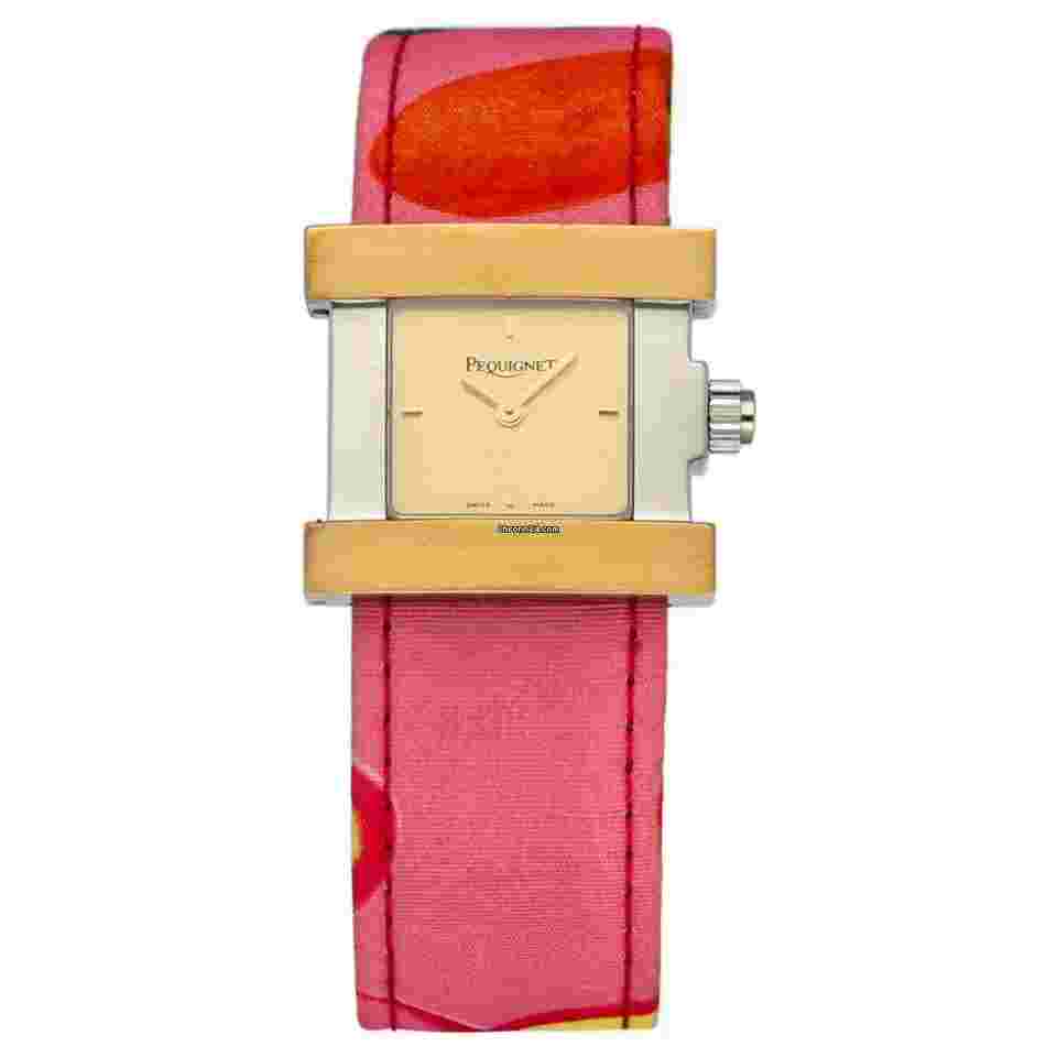 Pequignet
                           
                                 Sorella 313 Two Tone 25mm Steel Multicolor Textile Quartz Womens Watch