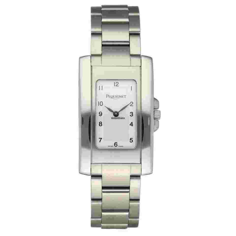 Pequignet
                           
                                 061 Tank 24 mm Stainless Steel White Arabic Dial Quartz Women's Watch