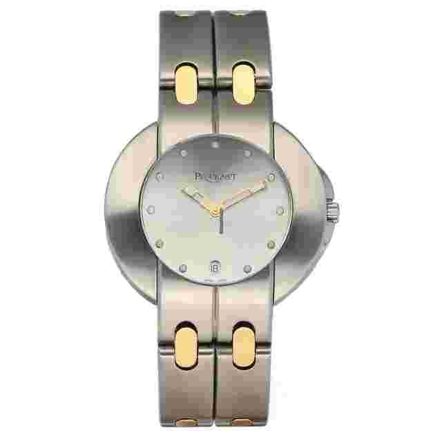 Pequignet
                           
                                 100 18k Gold/Steel 38mm Round Silver Dial Swiss Quartz Wrist Watch