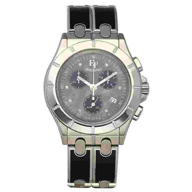 Pequignet
                           
                                 003 Chrono 38mm Steel Black Tahitian Diamond MOP Quartz Wristwatch