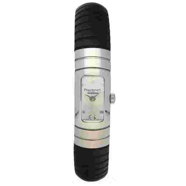 Pequignet
                           
                                 089 Silver Dial Black Rubber Steel Swiss Quartz Women's Watch