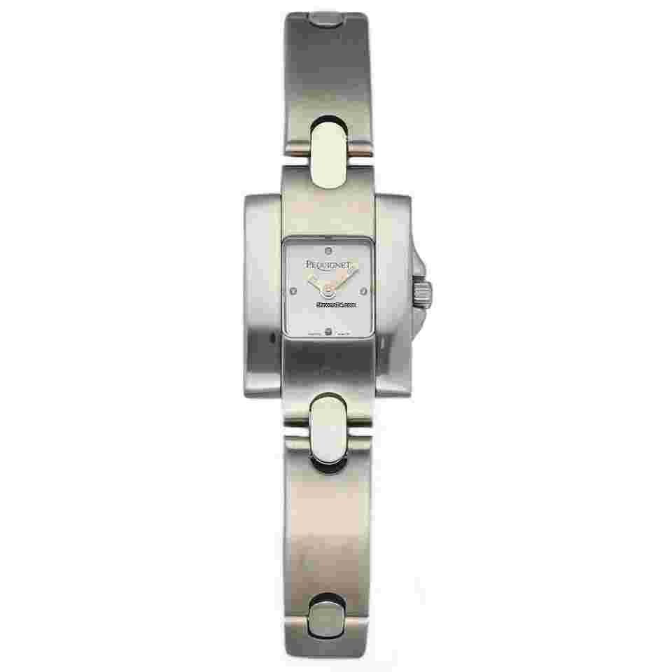 Pequignet
                           
                                 378 Small Tank 18 mm Stainless Steel Silver Dial Quartz Women's Watch