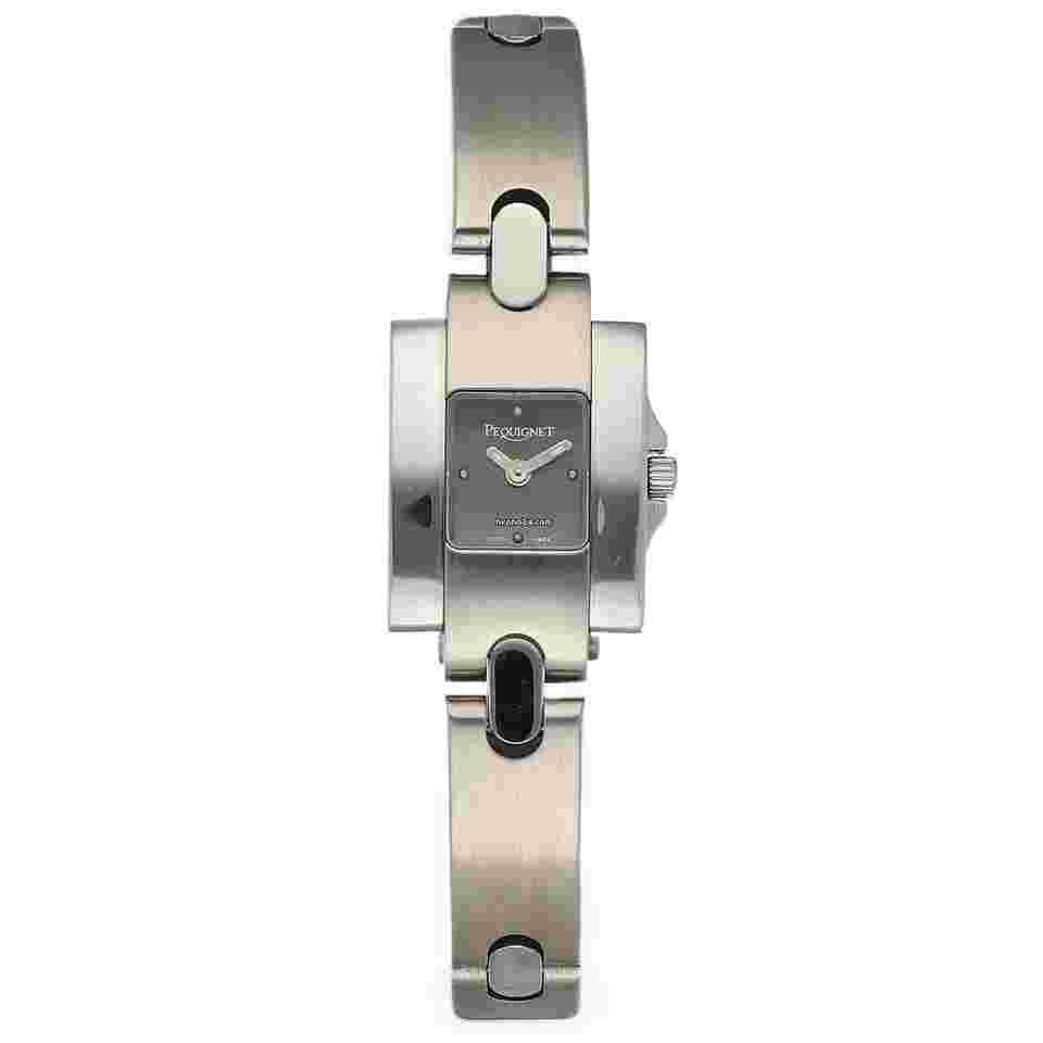 Pequignet
                           
                                 493 Small Tank 18 mm Stainless Steel Gray Dial Quartz Women's Watch