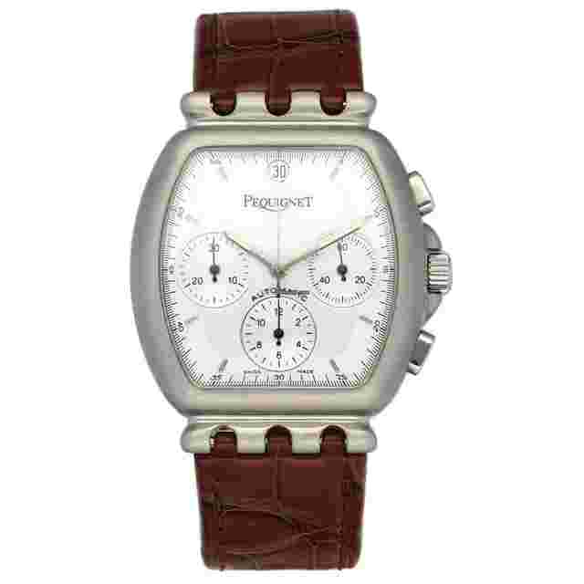 Pequignet
                           
                                 151 Chrono Tonneau 35mm Dark Brown Leather Swiss Automatic Men's Watch