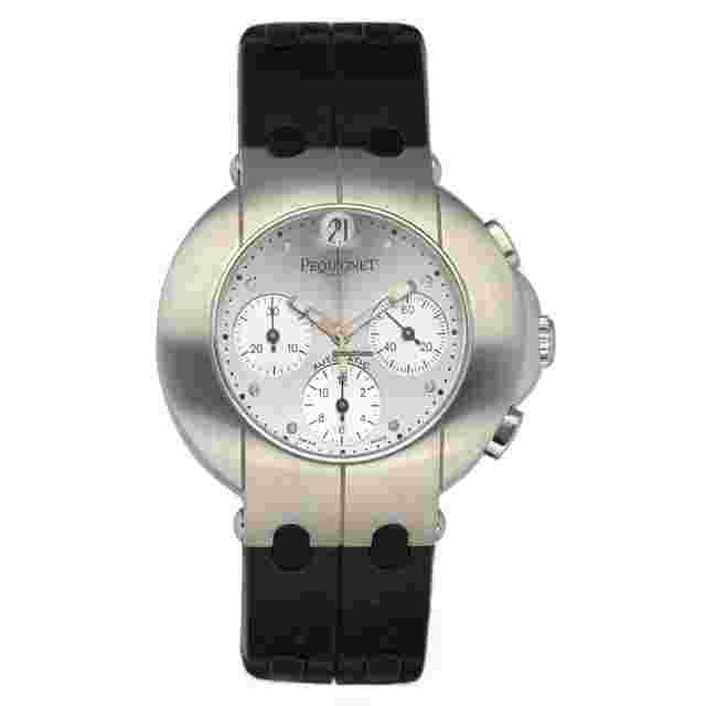 Pequignet
                           
                                 724 Chrono Round Silver Dial 43mm Black Rubber Automatic Men's Watch