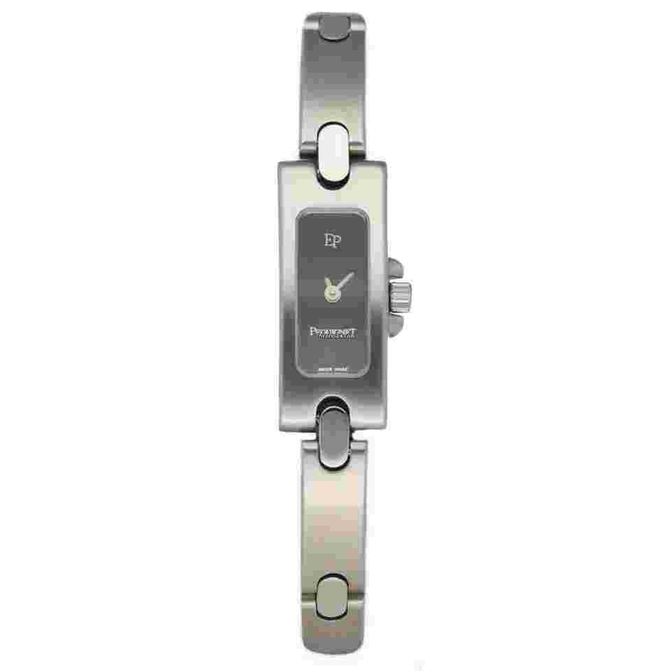Pequignet
                           
                                 950 Petite Rectangle Stainless Steel Black Dial Quartz Women's Watch