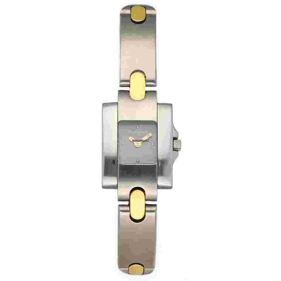 Pequignet
                           
                                 279 Small Tank 14k Gold/Steel 18 mm Gray Dial Quartz Women's Watch
