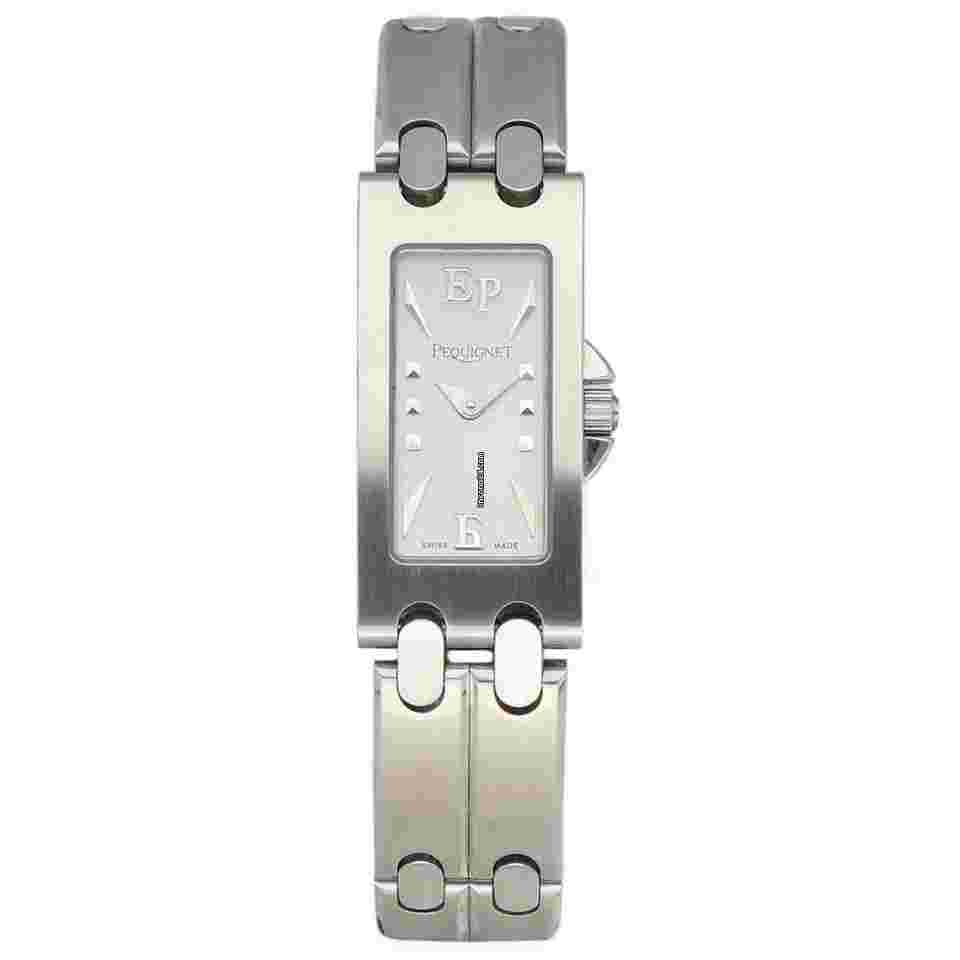 Pequignet
                           
                                 355 Rectangle Stainless Steel 14mm Silver Dial Quartz Women's Watch