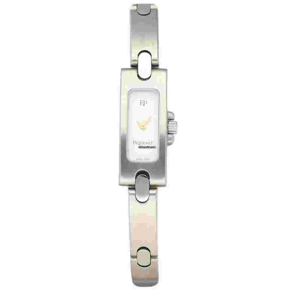 Pequignet
                           
                                 2037 Petite Rectangle Stainless Steel White Dial Quartz Women's Watch