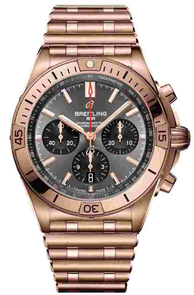 Breitling Chronomat 42
                           
                                 B01 42mm Solid Red Gold Antracite Dial RB0134101B1R1 NEW UNWORN BOX + PAPERS