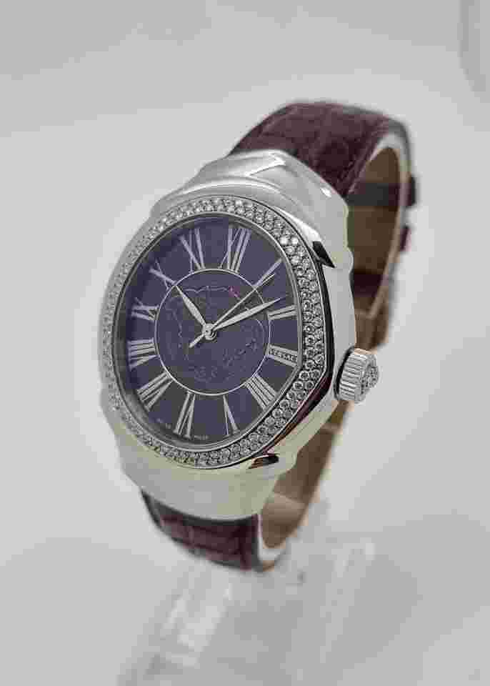 Franck Muller Gianni Versace Diamond Steel Watch Very Rare Gianni Versace