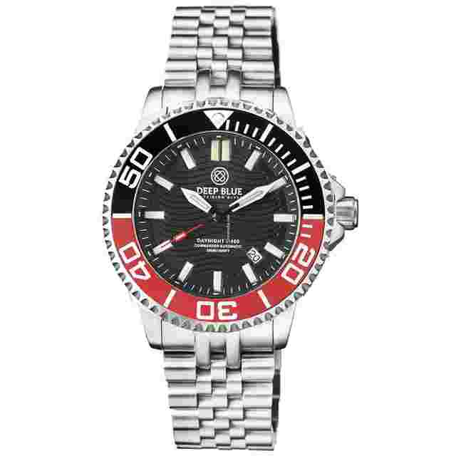 Deep Blue
                           
                                 DayNight Commander T-100 Automatic Men's Diver Watch Black-Red Bezel/Black Dial