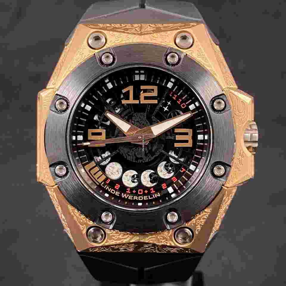 Linde Werdelin Oktopus Moon Tattoo 18K Rose Gold Moonphase Limited Edition 59pc Box & Papers OKT.11.MGTT