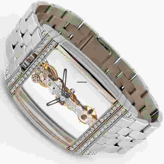 Corum Golden Bridge
                           
                                 50th Anniversary Limited Edition 18K White Gold Bracelet & Diamonds w B&P