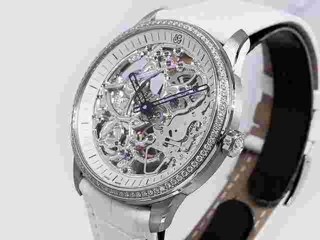 Charles Girardier Skeleton Diamonds Ladies Palladium Gold 1759PD LTD20pc