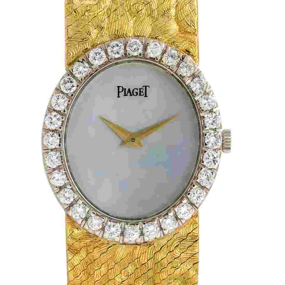 Piaget
                           
                                 9814 18k Yellow Gold Mother Of Pearl Dial Diamond Watch