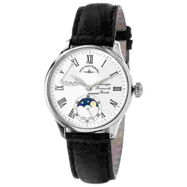 Zeno-Watch Basel
                           
                                 Godat II Roma Power Reserve Moon Phase ivory Swiss Men's Watch 6274PRL-IVO-ROM