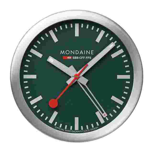 Mondaine
                           
                                 A997.MCAL.66SBV Forest Green Dial 125mm Aluminum Case Mini Alarm Clock