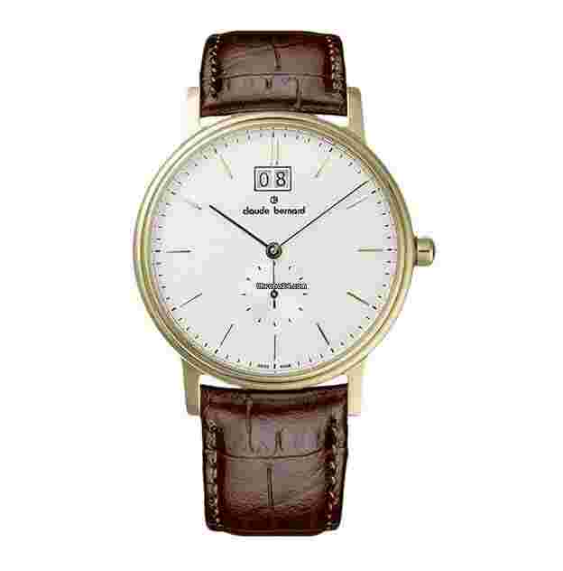 Claude Bernard
                           
                                 64010 37J AID Classic Gents Gold PVD Brown Leather Date Men's Watch